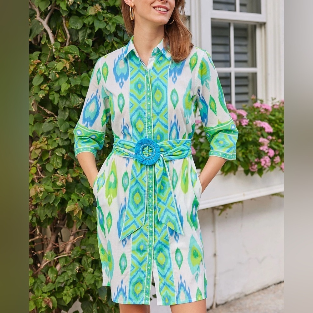 Bella Tu ikat shirtdress XS
